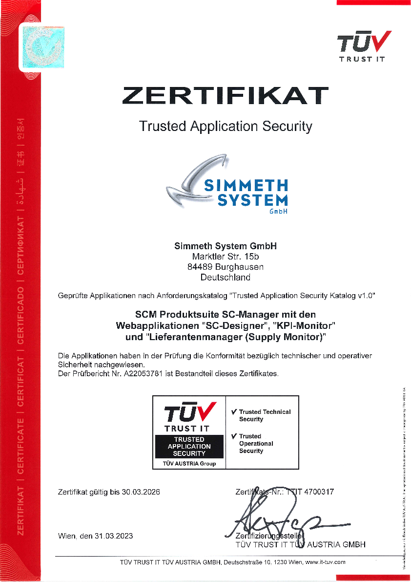 TÜV-IT Zertifikat