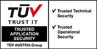 TÜV Trusted Application Security certificate