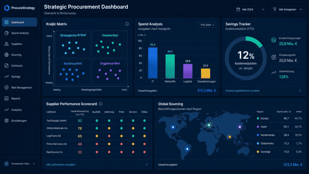 Purchasing dashboard